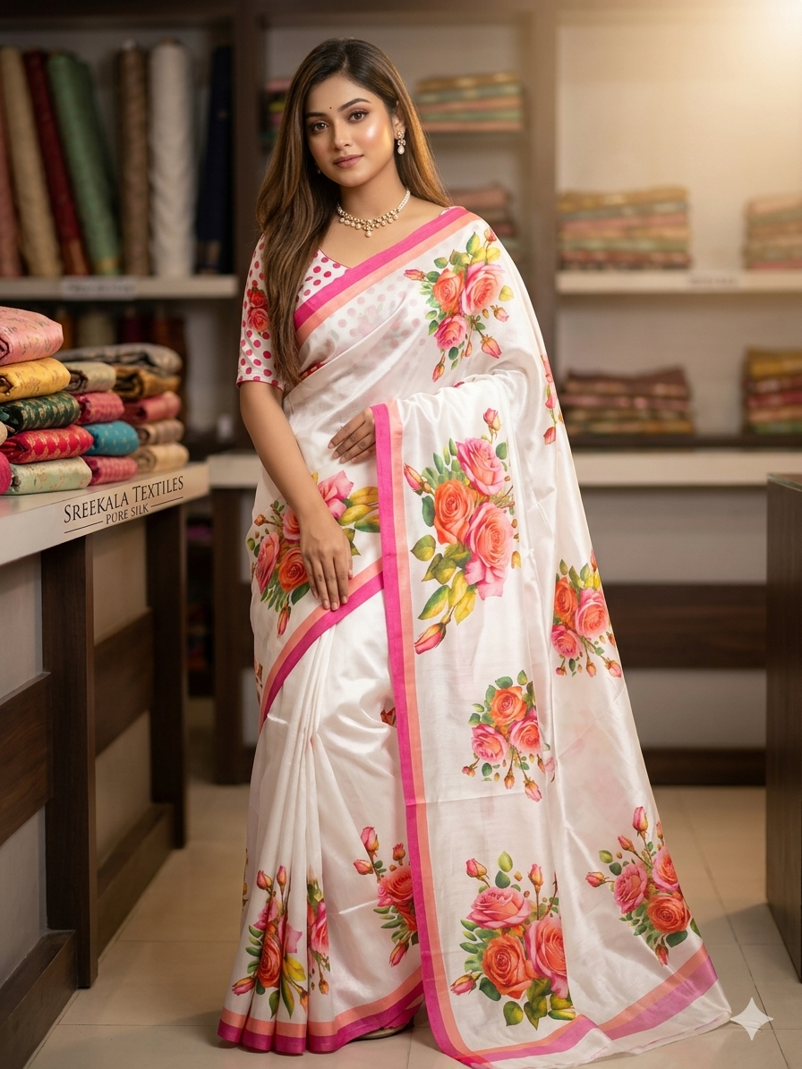 মাখন সিল্ক শাড়ী