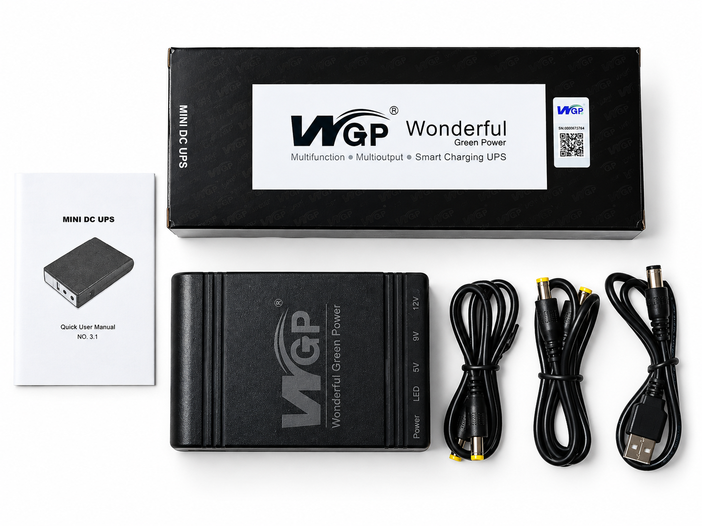 WGP Mini DC UPS 10400mAh – Multifunction Smart Charging UPS with 5V, 9V & 12V Output | 6 Months Warranty