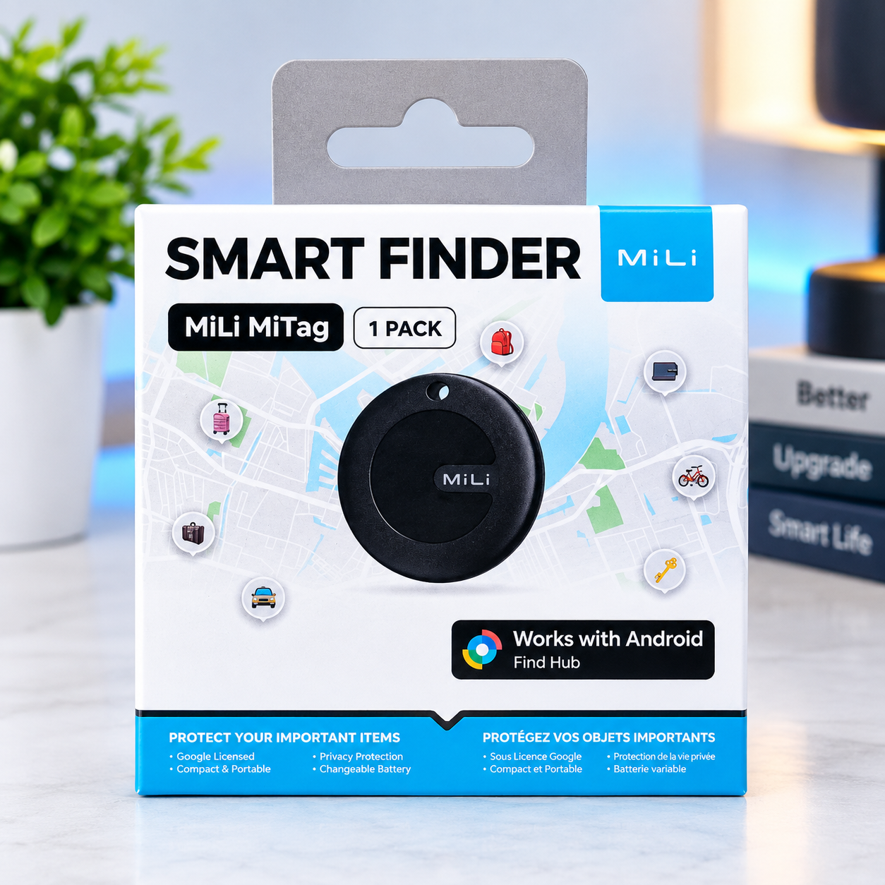 MiLi MiTag Smart Finder Tracker | Android Find Hub Compatible